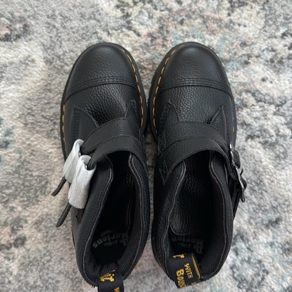 Dr. Martens Devon Flower Leather Boots in Black - Picture 5 of 11